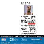 RELS B ABRE SEGUNDA FECHA PARA A NEW STAR WORLD TOUR EN CDMX