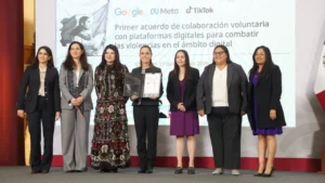 Sheinbaum firma acuerdo con Google, Meta y TikTok contra violencia digital