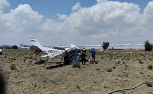 Caída de avioneta en Huejotzingo deja tres muertos y un herido